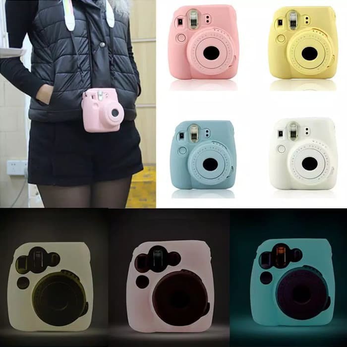 TBI Casing Silicon Klasik Kamera Fuji Instax Mini 8 / 9 Noctiluc Soft Case