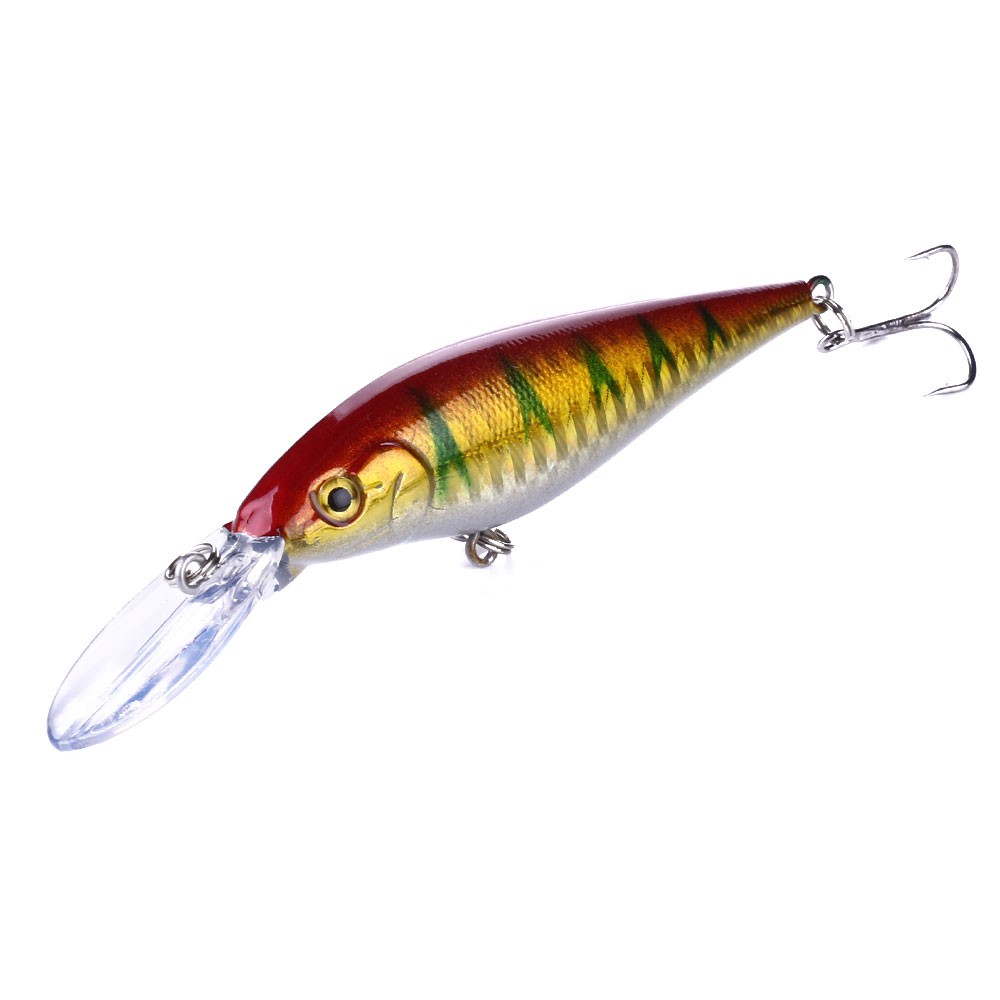 HENGJIA 1pcs 11cm/10g Minnow Umpan Pancing Swimbait Ikan Bass Topwater Bait Kail Crankbait Wobblers