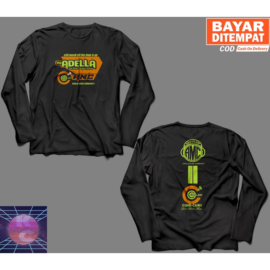KAOS BAJU LENGAN PANJANG SOUND SYSTEM OM ADELLA CUMI CUMI BIG SIZE JUMBO KAOS ADELLA PRIA WANITA