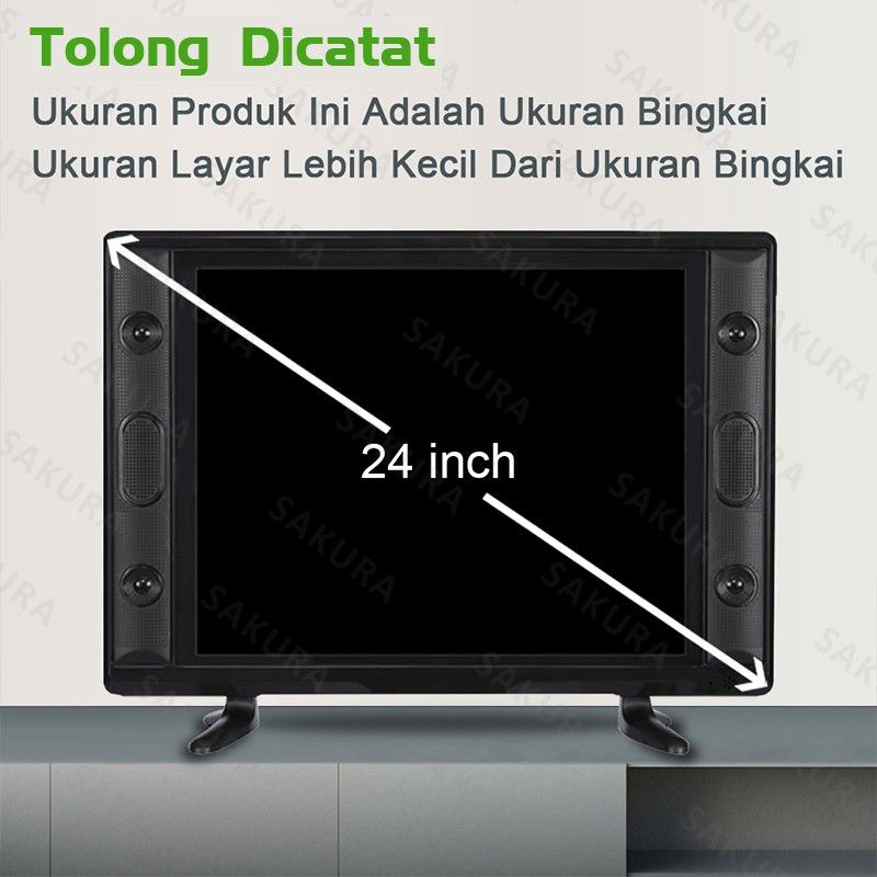 SUPER PROMO - LED TV 24 INCH SUPPORT HDMI-USB-VGA-AV By SAKURA/WEYON TV GROUP