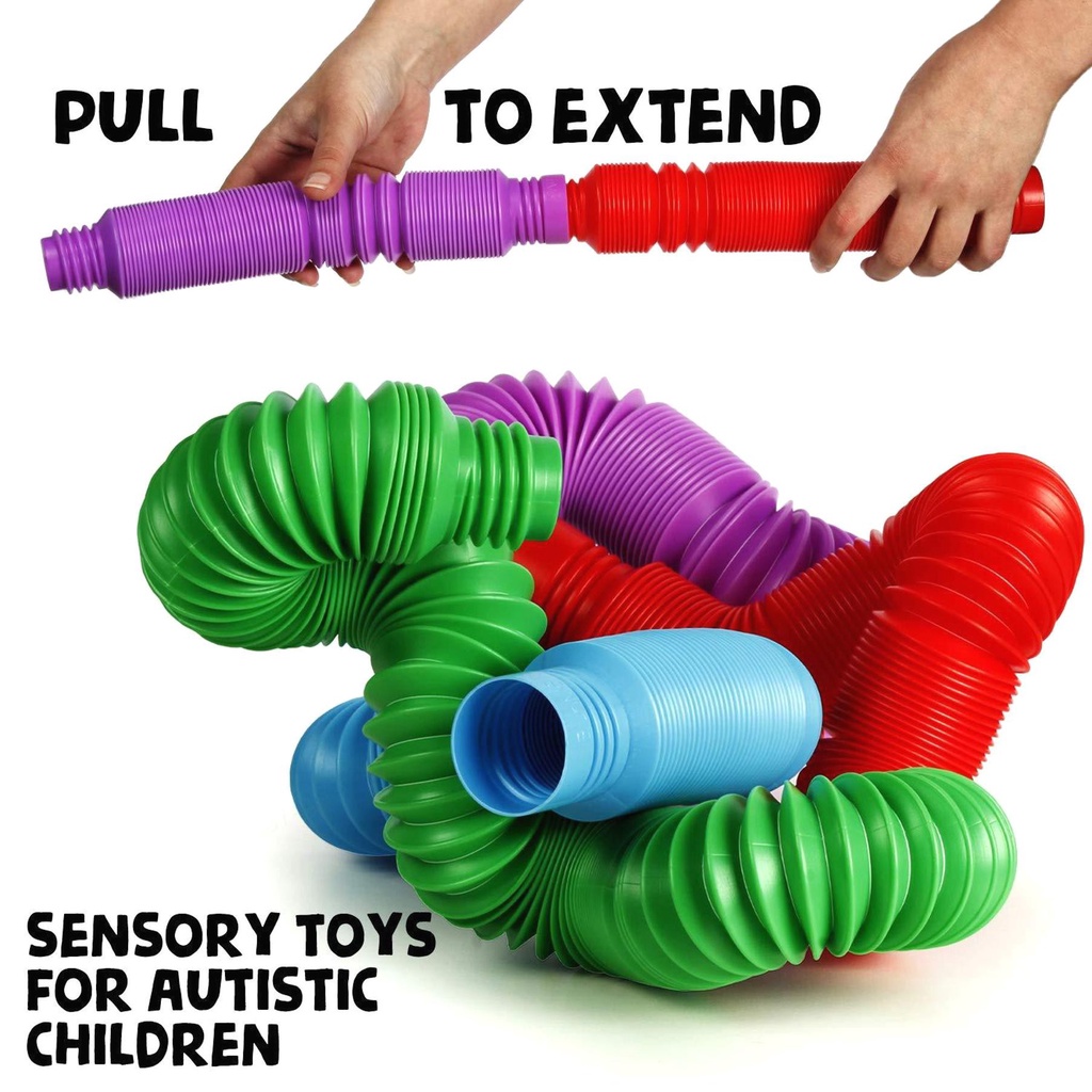 Pop Tubes Sensory Fidget Toy for Autistic Children and Fidgets for Kids Stress Relief Toys DIY Splicing Toys