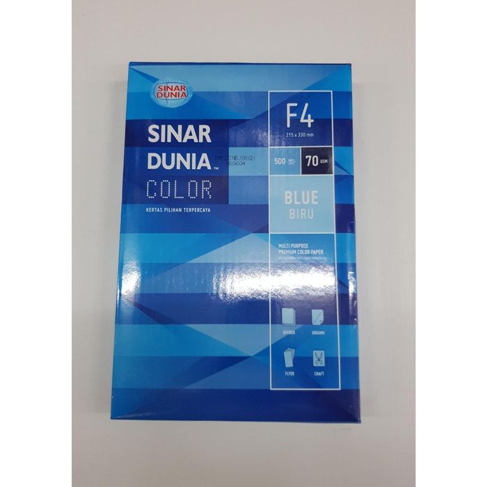 

KERTAS HVS WARNA SINAR DUNIA F4 70 GRAM | PRINT PAPER | ATK - Biru