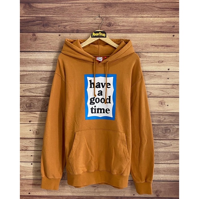 hoodie hagt coklat blue frame