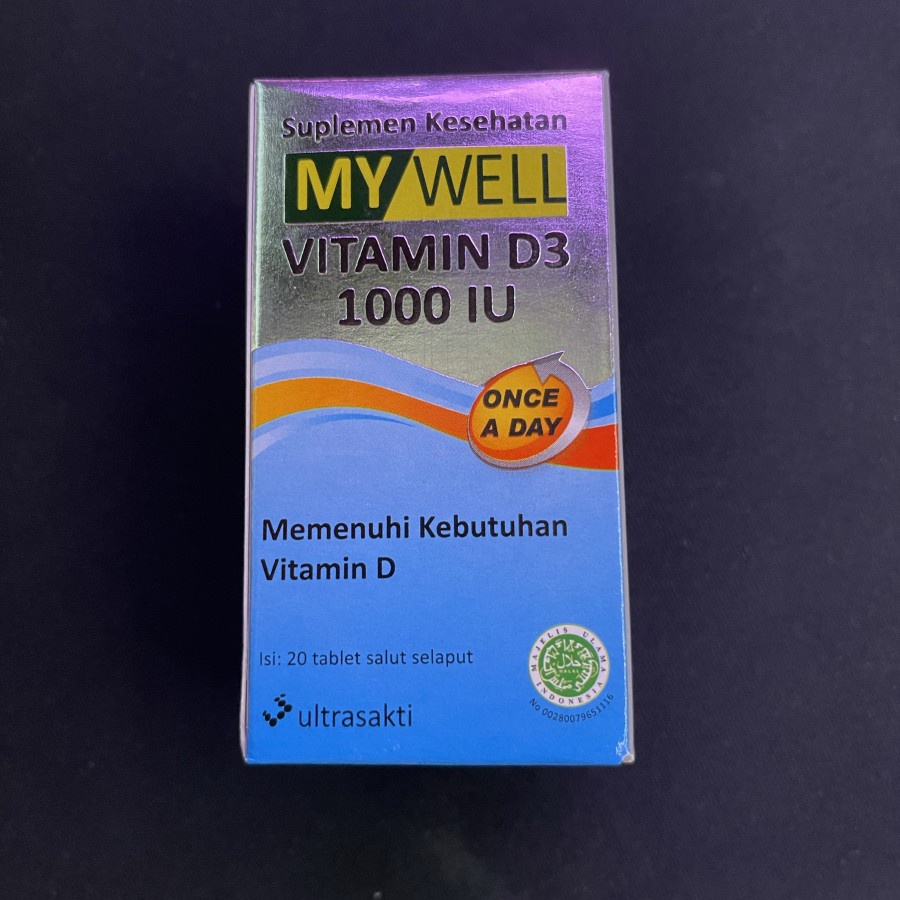 Mywell Vitamin D3 1000 IU isi 20