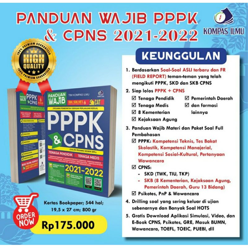 BUKU CPNS TES 2021 2022 PANDUAN WAJIB PPPK & CPNS TENAGA PENDIDIK ( GURU ) MEDIS ( KESEHATAN )