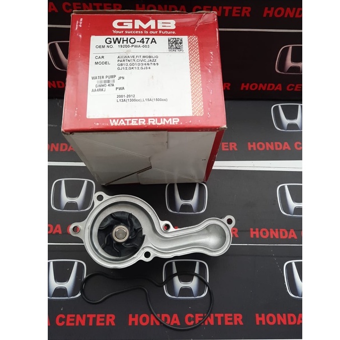 Water Pump pompa air Jazz  GD3 vtec idsi 2004 2005 2006 2007 2008 City GD8  vtec idsi 2003 2004 2005 2006 2007 2008 19200-PWA