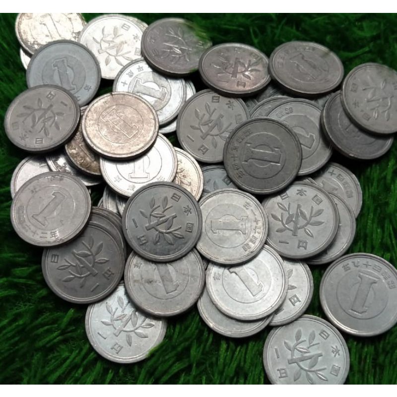 Koin asing Jepang 1 Yen 5 keping