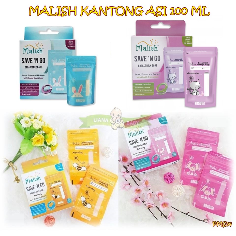 PMS34 MALISH KANTONG ASI SAVE N GO BREAST MILK 100 ML