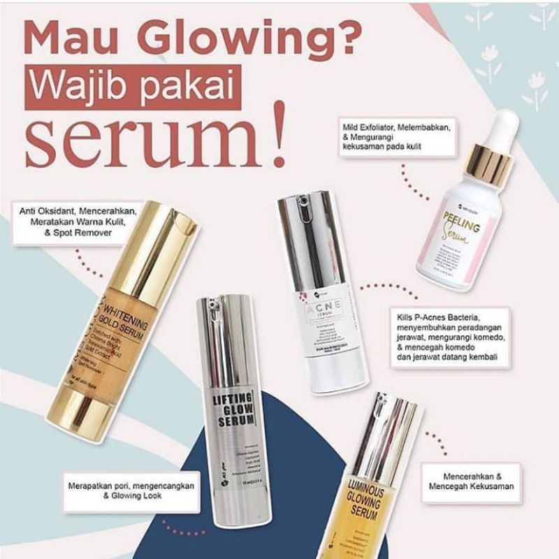 Serum Ms Glow Beauty Serum Lifting Luminous Gold Whitening Glowing Acne Peeling Serum Msglow Shopee Indonesia