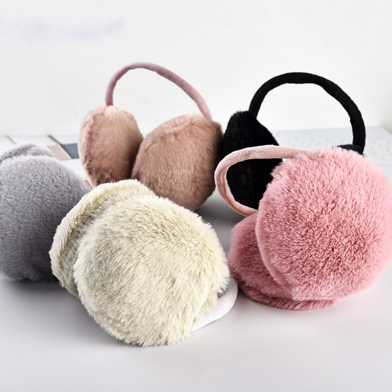 EMB unisex earmuff dewasa penutup pelindung penghangat telinga bulu halus