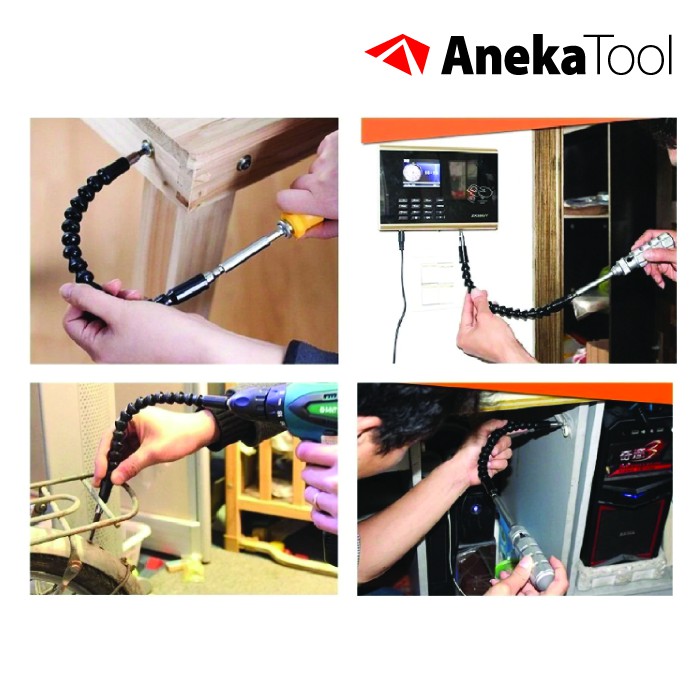 AnekaTool Sambungan Ekstensi Kepala Obeng Bor Fleksibel Screwdriver Extension