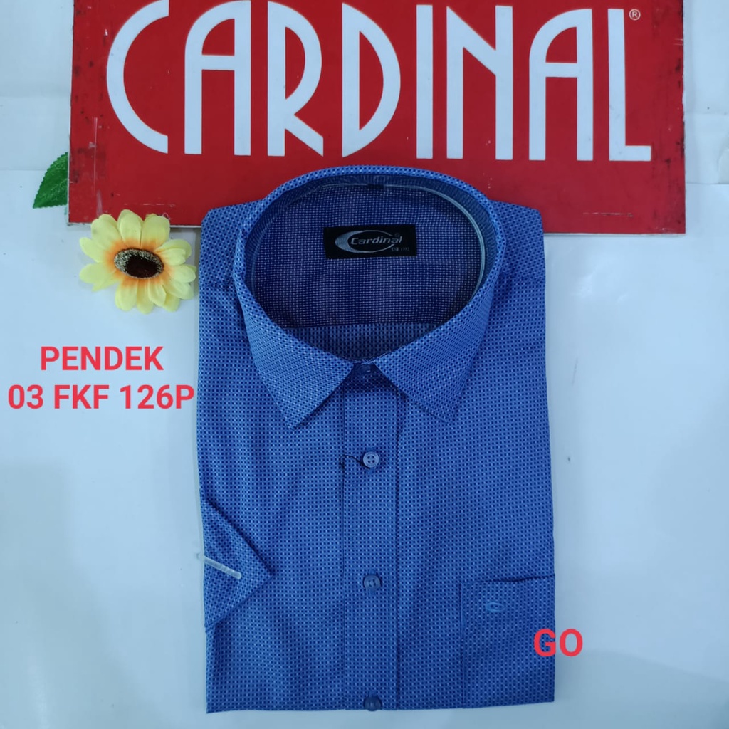 gof M-L CARDINAL KEMEJA FORMAL PENDEK RegularFit Pakaian Kemeja Kerja Pria Kantor Acara Resmi Pakaian Wisuda Original KFM