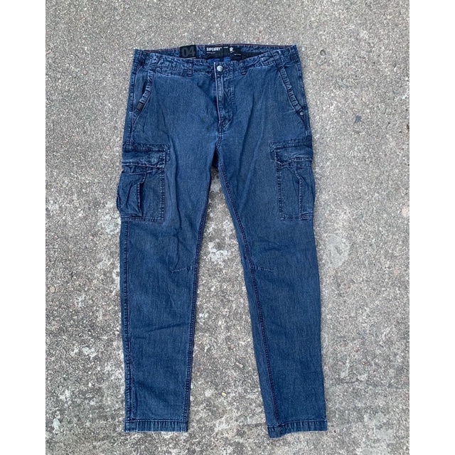 celana cargo jeans superdry size 34