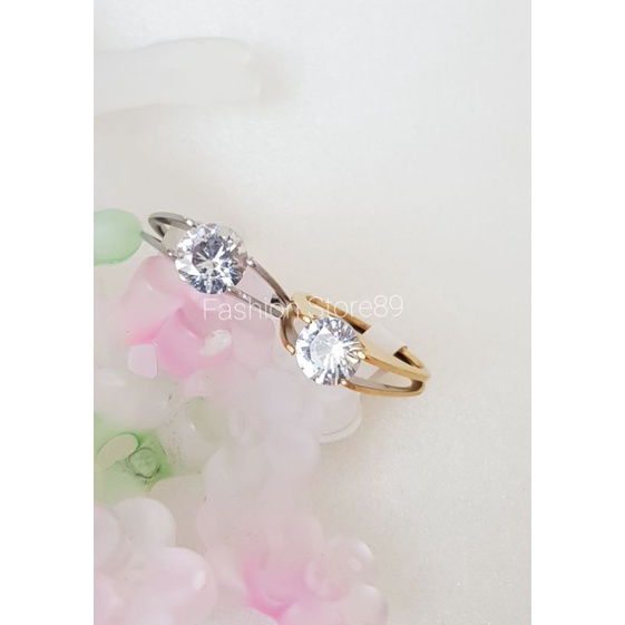 Ready Cincin Antikarat Titanium Gold Silver Bestquality kualitas terjamin antikarat Cincin fashion