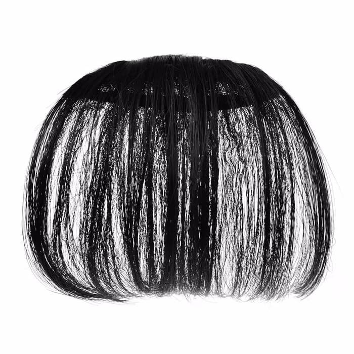 Wig Poni Depan Rambut Palsu Extension Tipis Model Jepit Depan