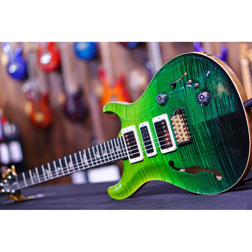 PRS Special wood library Semi hollow Green fade 0317750