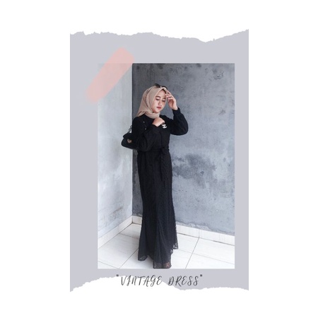 BRUKAT VINTAGE, Vintage Dress BY ABINAYA, gamis brukat murah