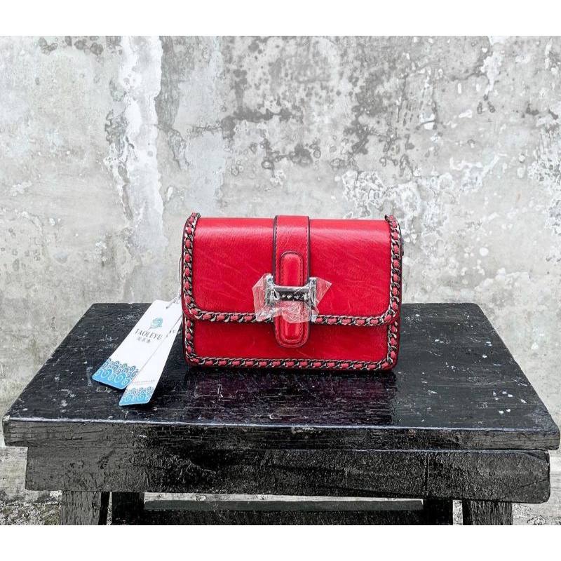 tas wanita premium import taoleyu merah