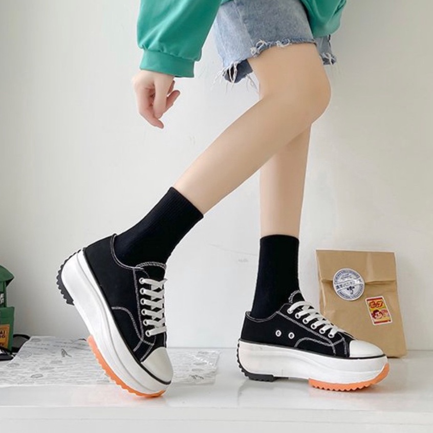 AVANCEID SIZE 36-42 1952 Sepatu Sneakers Wanita Sekolah Kerja JIMIN Putih Hitam Import