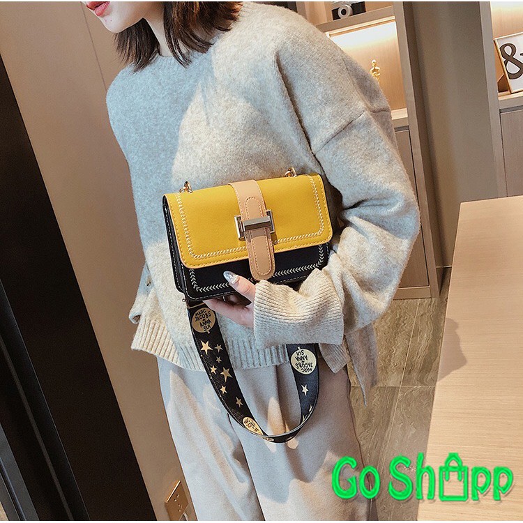 Tas Selempang Wanita Import Kulit PU Premium Kombinasi Warna - Tas Wanita Fashion Korea [SL32]