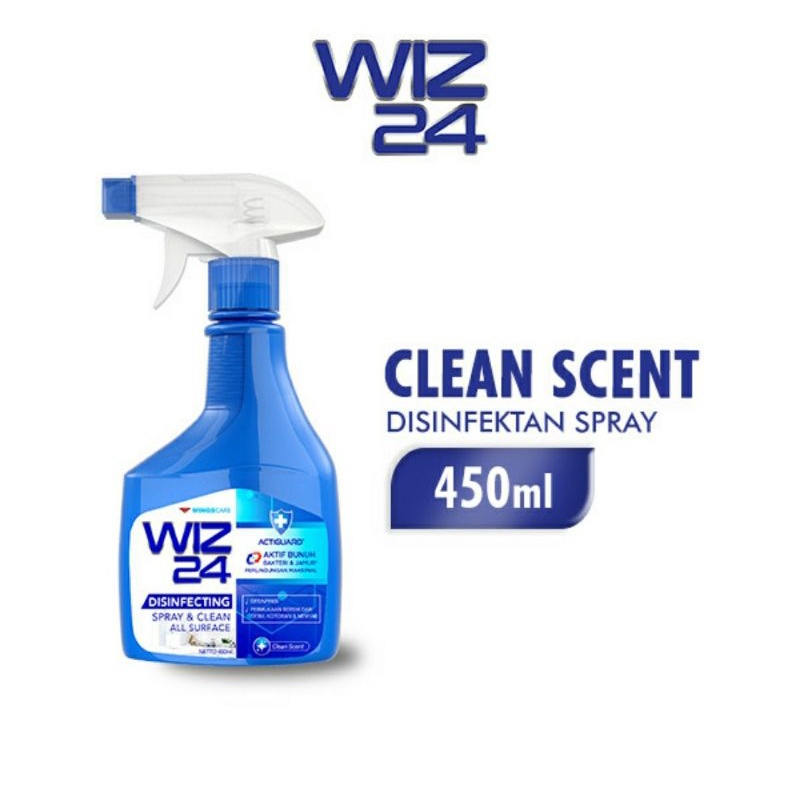 WIZ 24 Disinfectant Spray & Clean - 450 ML