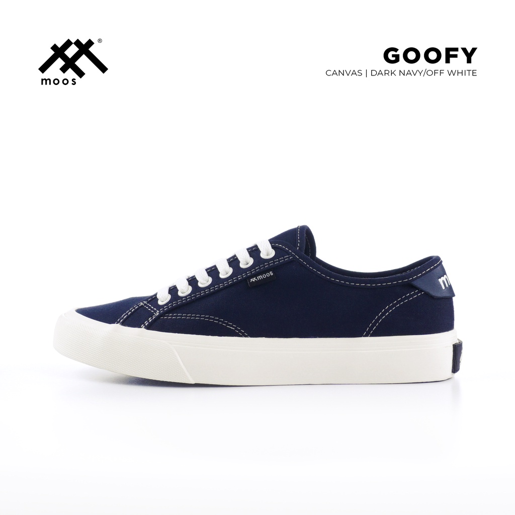 Moos Footwear - Sepatu Sneakers Casual Pria Wanita Moos Ox Goofy Dark Navy//Off White 100% Originals