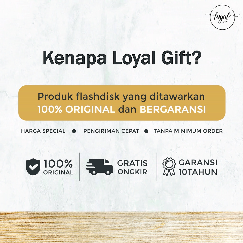 USB Flashdisk Kayu Persegi Panjang + Box - GARANSI GANTI BARU