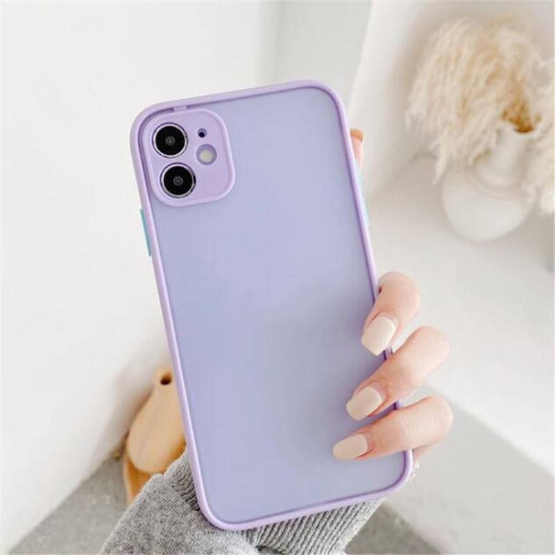 Soft Case Silikon Warna Permen Matte Untuk iPhone 13 12 Mini SE 2022 2020 6 6S 7 8 Plus