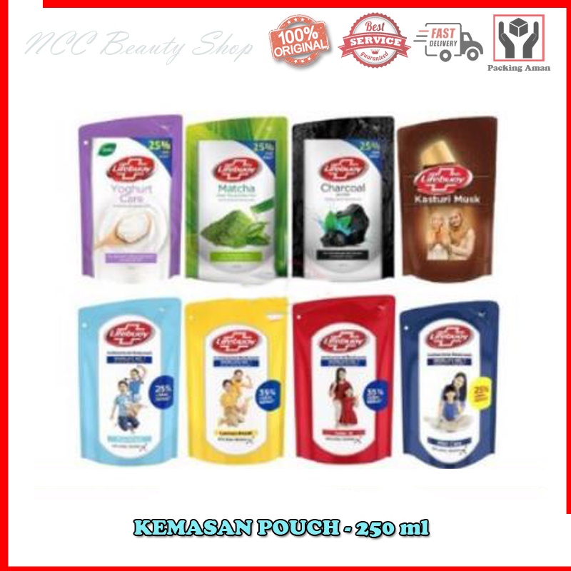 * NCC * Lifebuoy Sabun Mandi Pouch Refill Total 10 Cool Fresh Mild Care Lemon fresh Lifeboy - Netto 250 ml