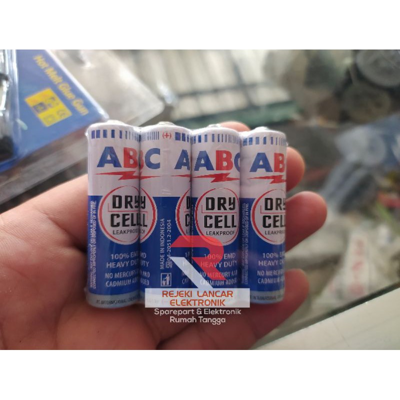 Batu baterai ABC ukuran standar Jam dinding AA Harga per pcs