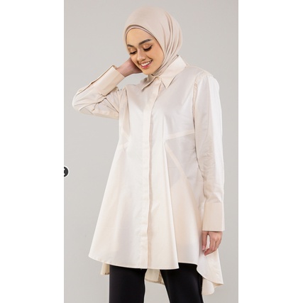 New Kylie Shirt Benang Jarum Light Beige XL