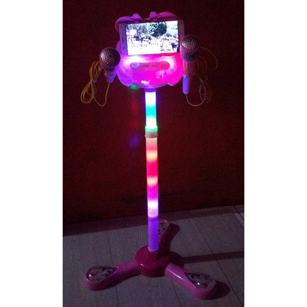 Mainan Anak Microphone Frozen Double Mic MP3 Karauke Berdua 6807/5872-2
