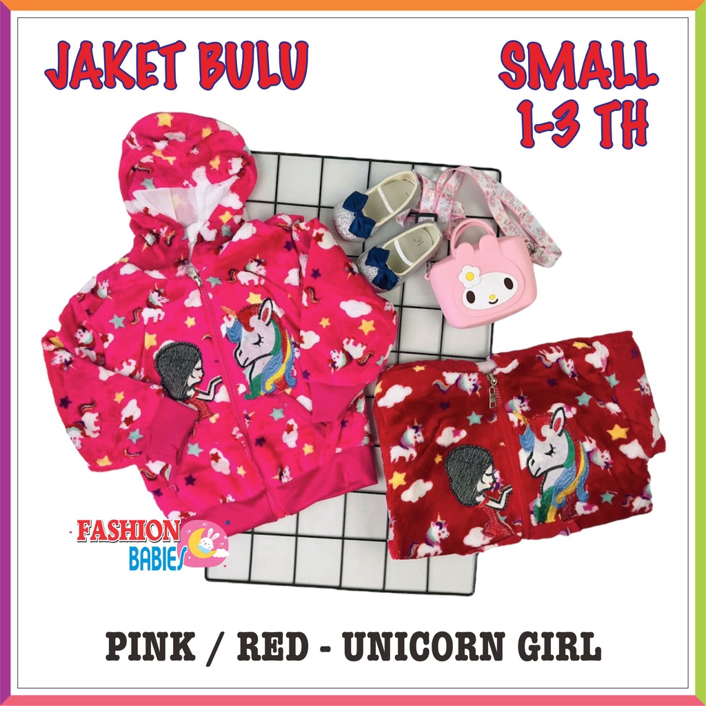 ECER / GROSIR JAKET BULU TEBAL ANAK PEREMPUAN 1-3 TAHUN ❤ Fashionbabies ❤