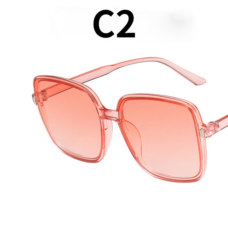 (YUZHU) New Fashion Anti UV Glasses Oversized Square Frame Rice Nail Sunglasses for Women