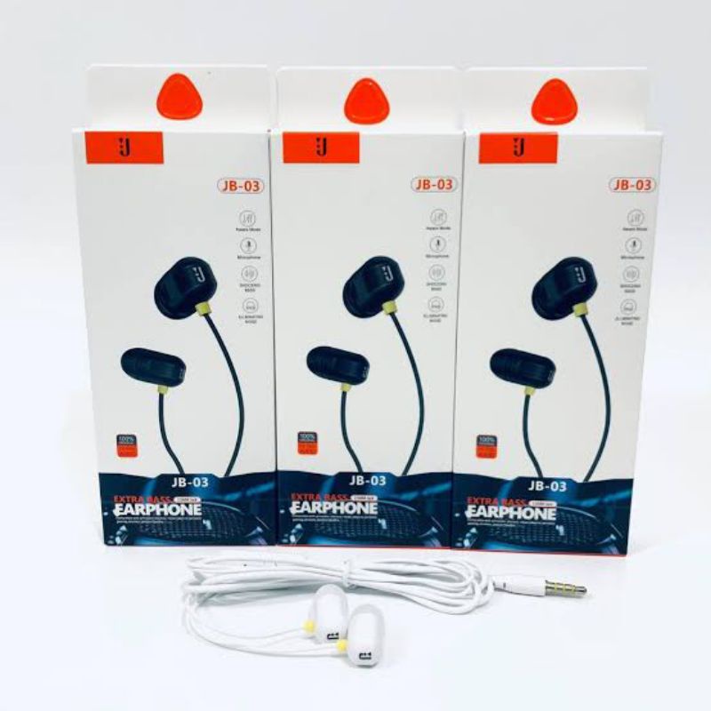 EARPHONE KABEL JBL JB-03 | HEANDSFREE HEADSET EARPHONE EXTRA BASS |