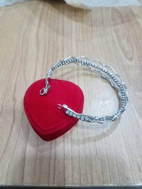 Gelang kroncong elastis silver 925 | gelang perak asli