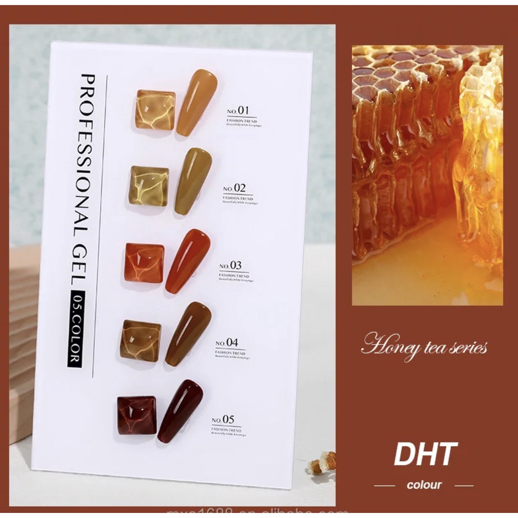 AS DHT HONEY TEA SERIES NAIL GEL POLISH 15ml Kutek Gel