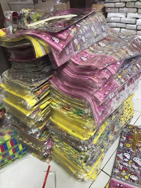 OPP Ultah 15x37 20lembar Plastik Ulang Tahun Souvenir Snack Karakter