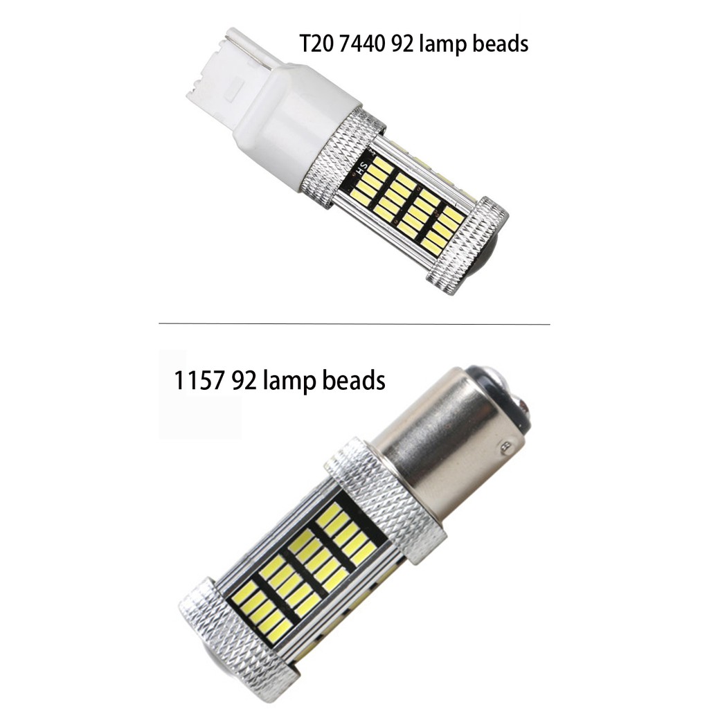 1x【In stock】1157 1156 T20 T15 92SMD Car LED Brake Lamp Decod Fight Lamp Canbus Reversing light