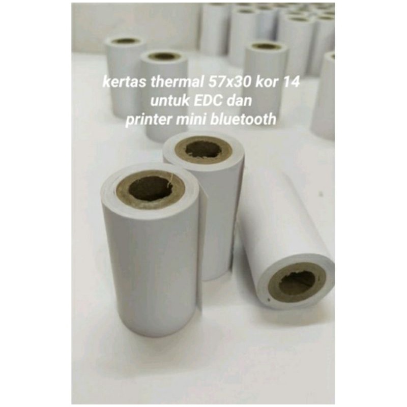 

Kertas thermal EDC Paper Roll Termal EDC Thermal Printer Mini Bluetooth 58x30