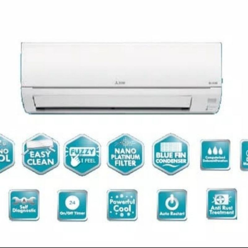 AC SPLIT MITSUBISHI ELECTRIC MR SLIM MS-HP10VF 1PK [GARANSI RESMI] +free pasang+instalasi
