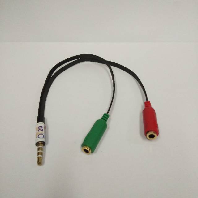 Kabel Aux &amp; Mic Splitter 3,5mm Male to 2Female