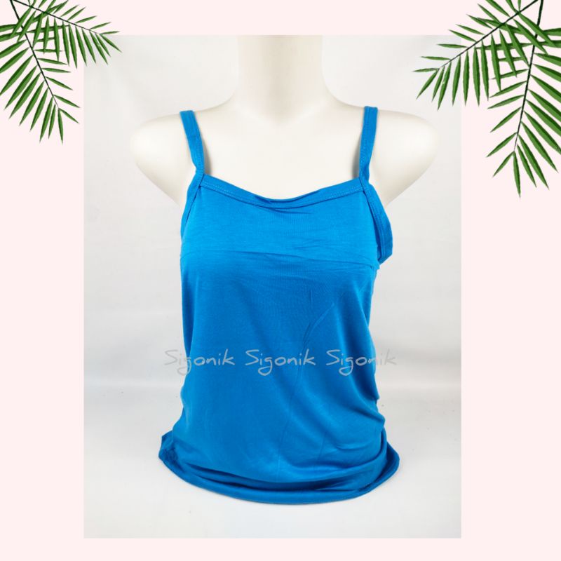 Singlet Tank Top Wanita Dewasa Kurus Remaja ABG All Size L fit XL Katun Tengtop TALI KECIL Cewek Sigonik