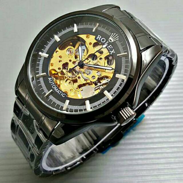 JAM TANGAN PRIA/COWOK ROLEX AUTOMATIC RANTAI KW SUPER ANTI AIR ELEGANT HARGA BERSAHSBAT..