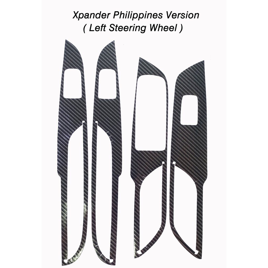 Sticker Xpander Motif Carbon - Panel Holder Pintu Set / Door Holder Set