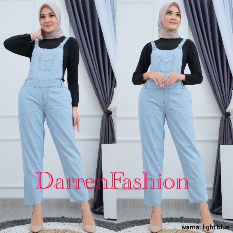 Celana Panjang Overall Wanita Dewasa Jeans Denim Murah