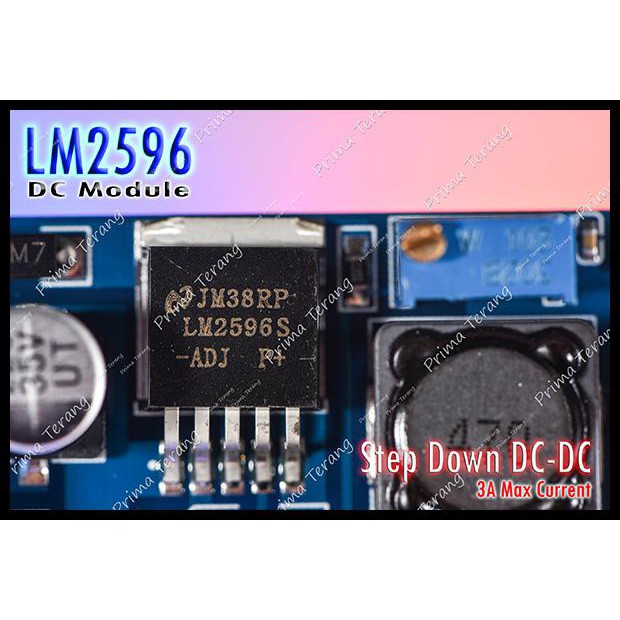 EKSKLUSIF LM2596 STEP DOWN DC-DC ADJUSTABLE MODUL PENURUN TEGANGAN DC LM-2596 