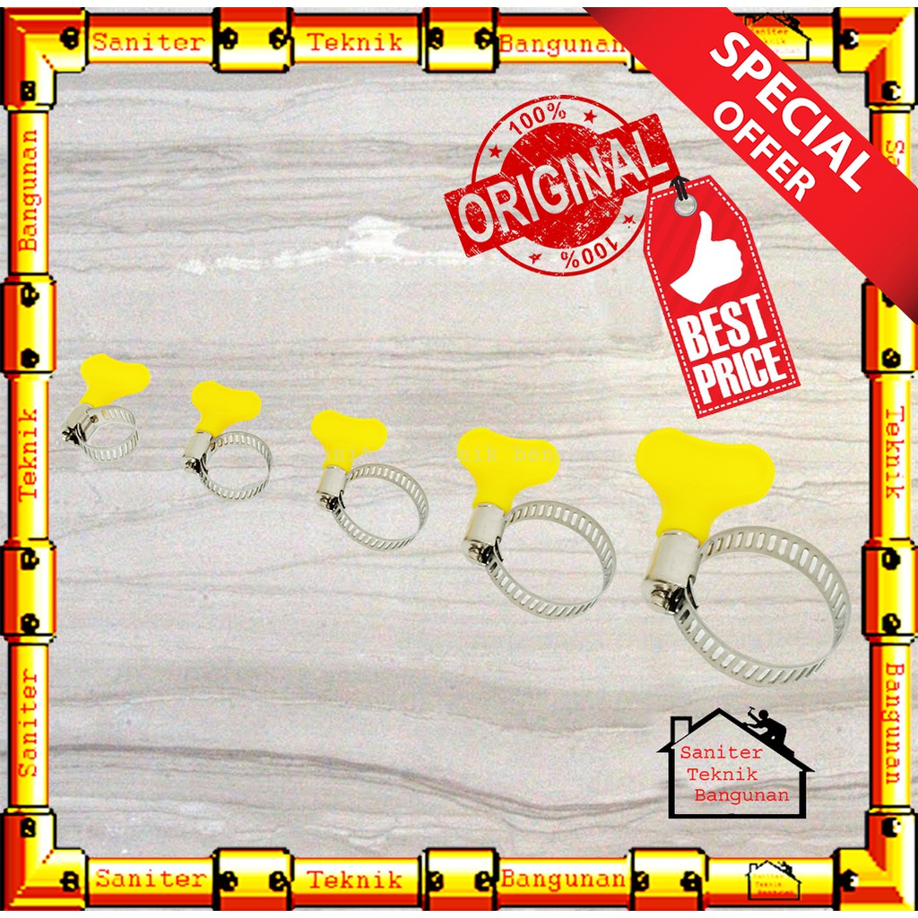 Klem Ring Selang Model Kuping 5/8 - 2 Inch