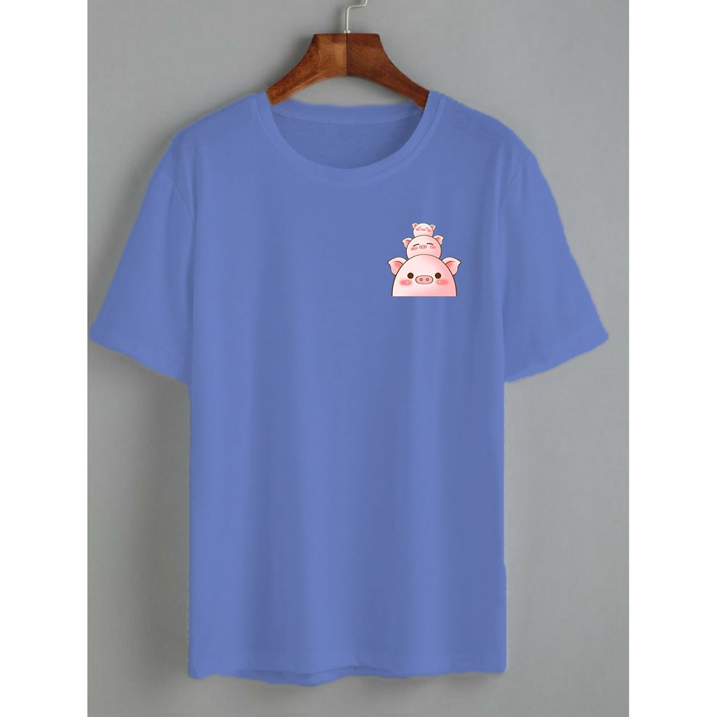 kaos three pig cute / kaos KARAKTER/ kaos wanita / KATUN 24S