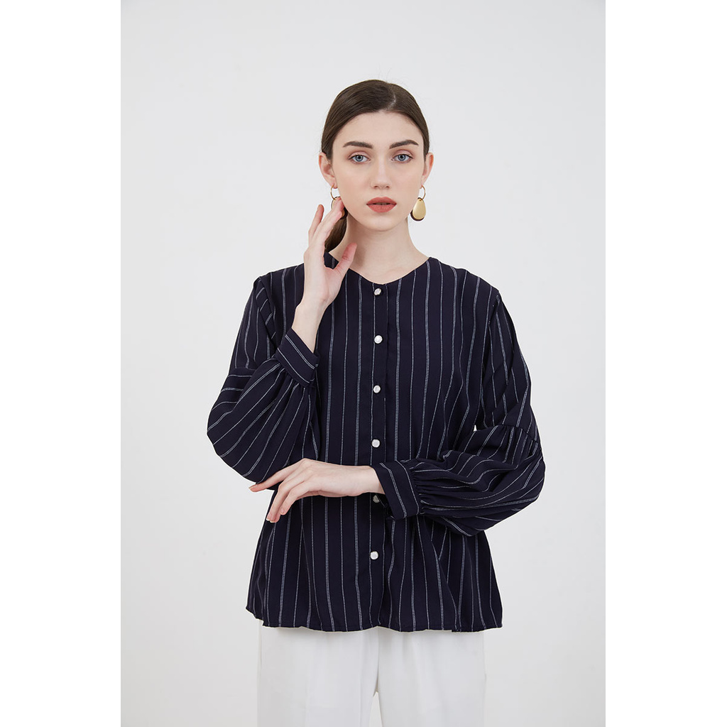 Berrybenka - Atasan Blouse Wanita Sophie Murila Puff Blouse-1